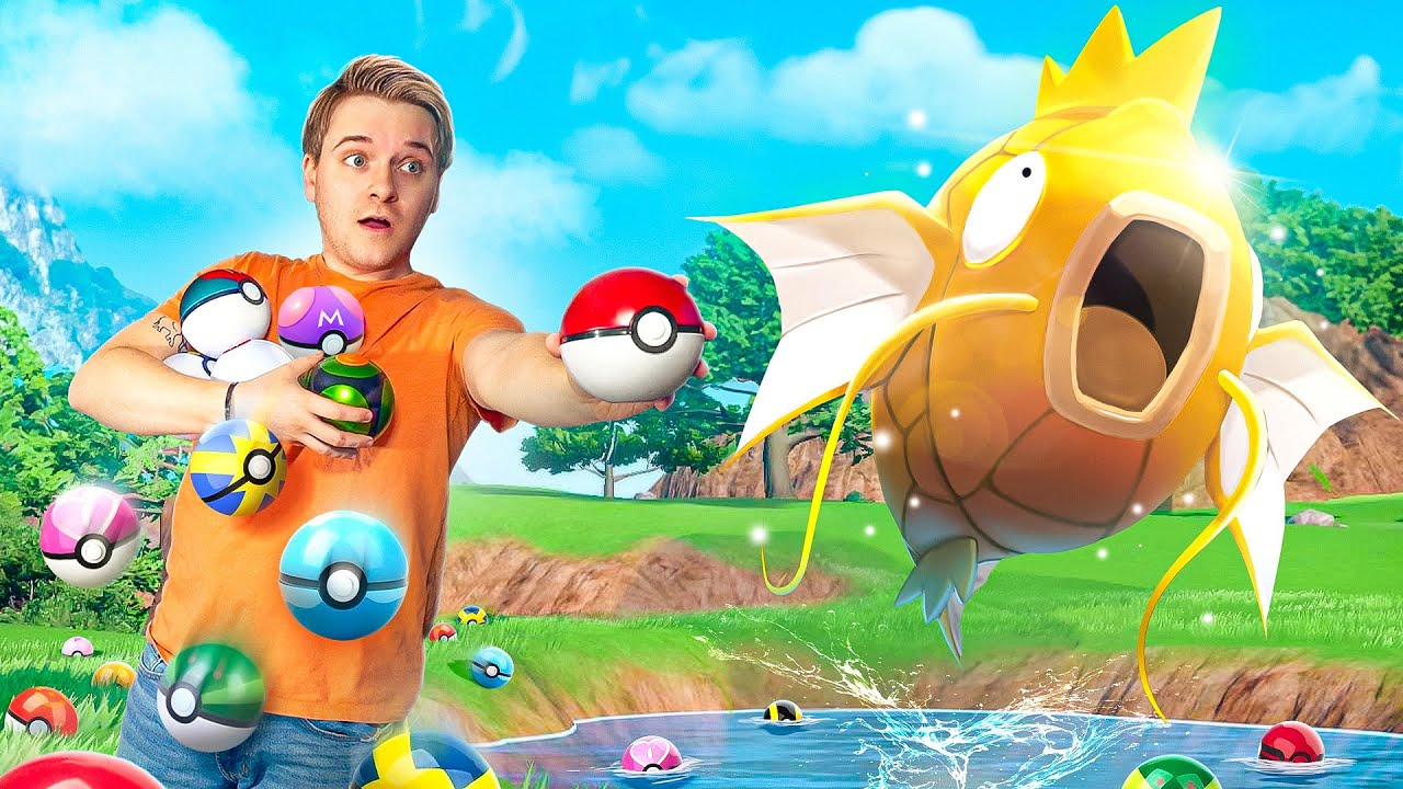 I Caught a Shiny Magikarp In EVERY Pokeball (Yes, even that one)