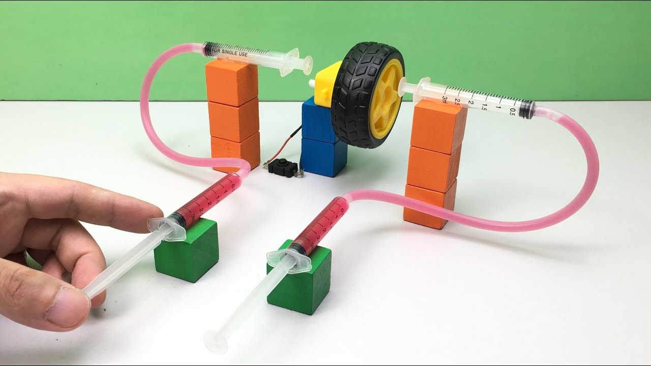 ¿Cómo hacer un modelo de freno de coche? Freno hidráulico, experimento