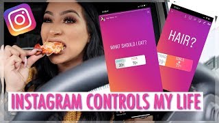 INSTAGRAM CONTROLS MY LIFE FOR A DAY|  OUTFIT, MAKEUP & WHAT I EAT ALL DAY!