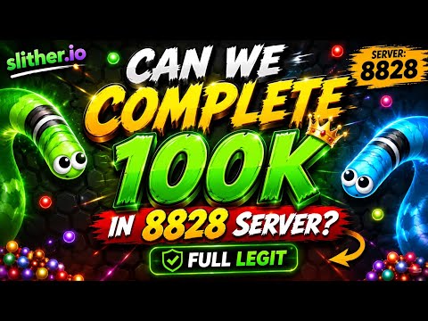Slither.io can we complete 100k score in 8828 server?😤 #live #shortsfeed