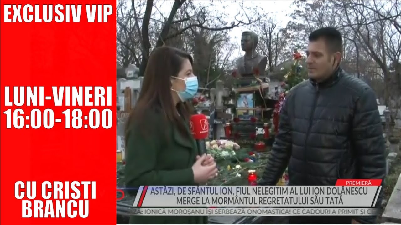 IONUȚ PETRESCU, FIUL NELEGITIM AL LUI ION DOLĂNESCU A MERS LA MORMÂNTUL TATĂLUI SĂU, DE SFÂNTUL ION