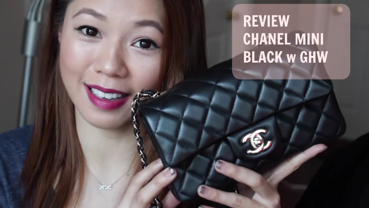 chanel mini black caviar bag