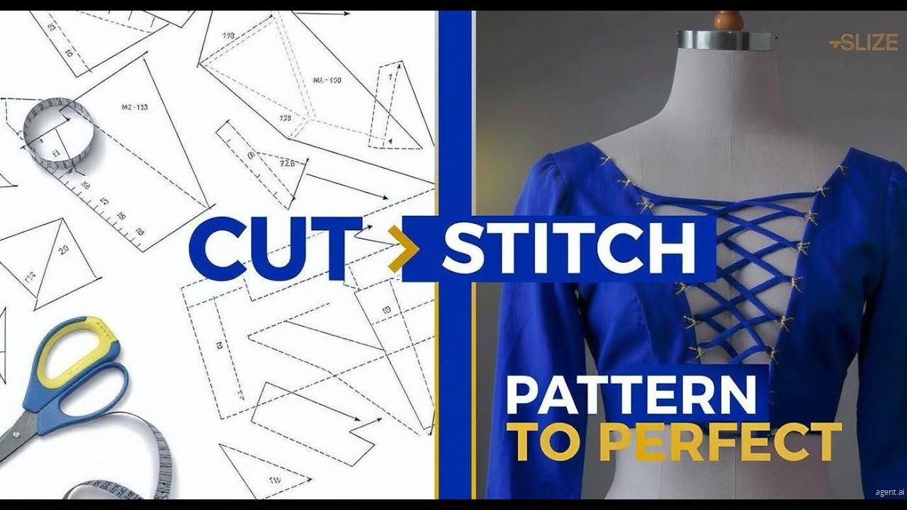 Очень простой дизайн выреза на спине блузки в виде замочной скважины, простой крой и пошив блузки...