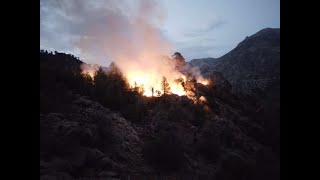 السيطرة على حريق جبل تادغاست بايت بوولي