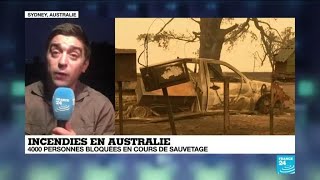Incendies en Australie : opération de sauvetage pour les rescapés sur les plages