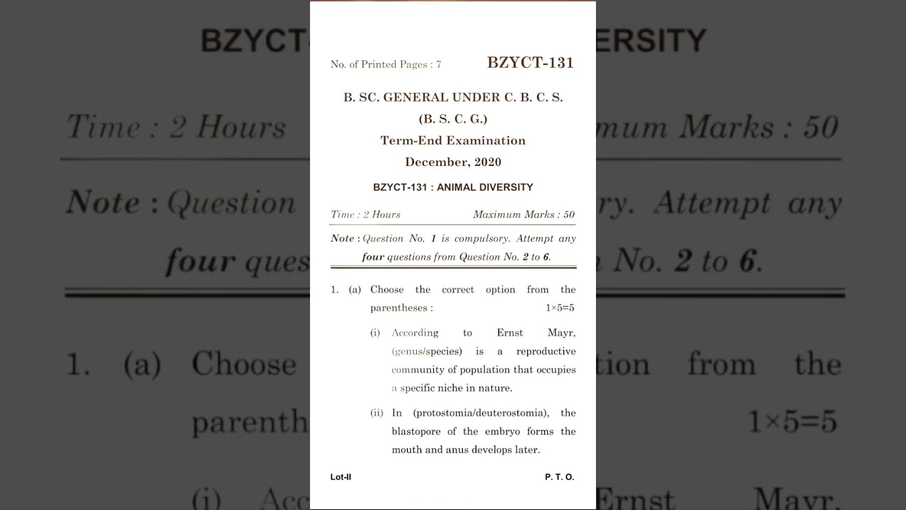 ignou Bzyct 131 important questions | bzyct 131 pervious year question paper 