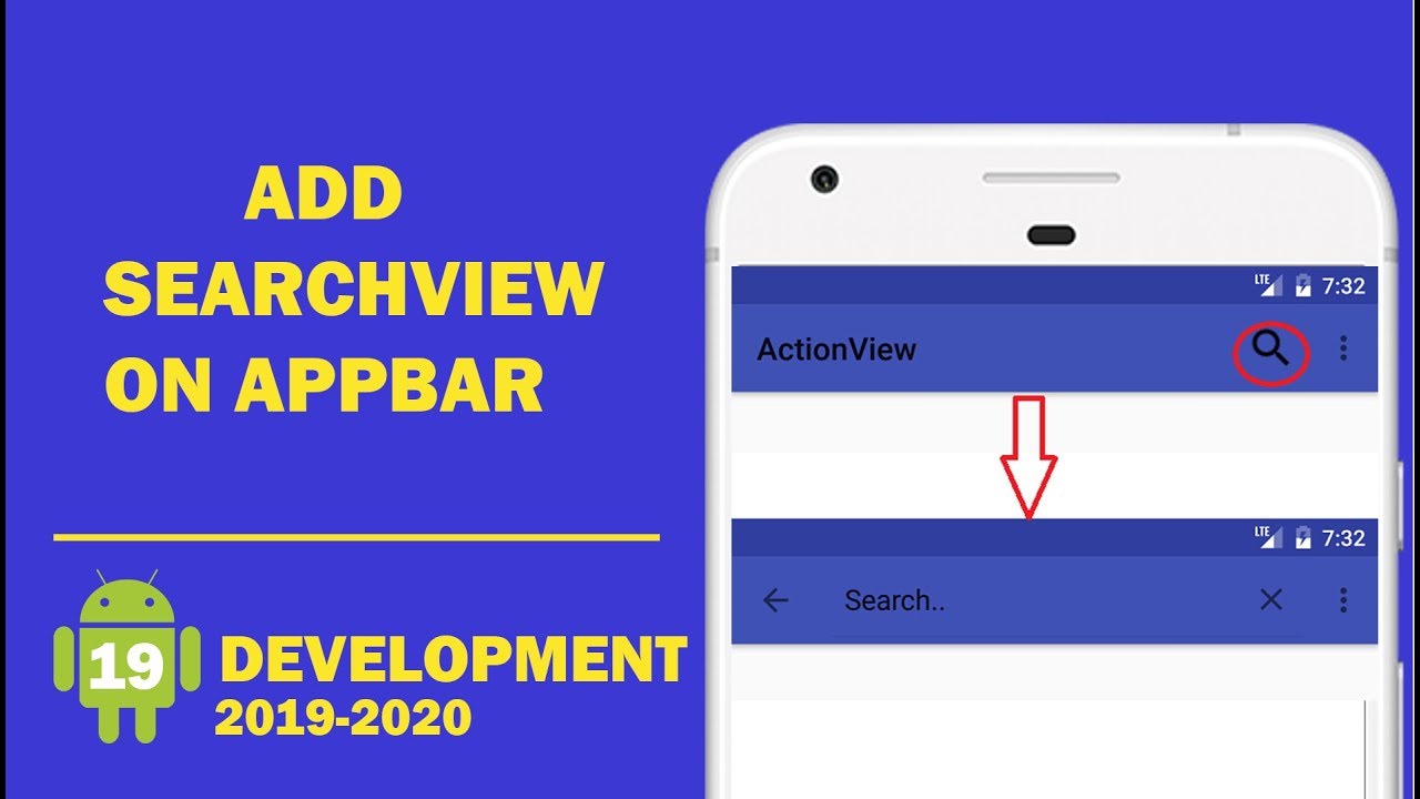 Android tutorial - 20 - How ADD Search View On App bar | Place Search Bar  on Toolbar - YouTube