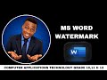 Tricky MS Word Watermark Questions Explained | Grade 12 CAT