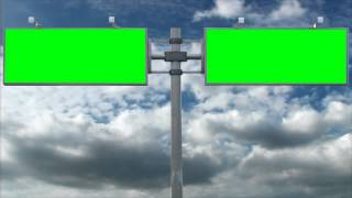 Double Billboard In Green Screen Free Stock Footage