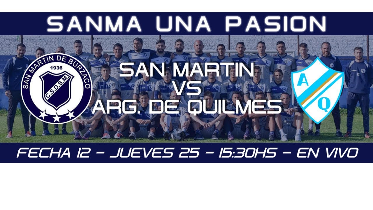 Fecha 12: San Martín de Burzaco vs Argentino de Quilmes - EN VIVO - YouTube