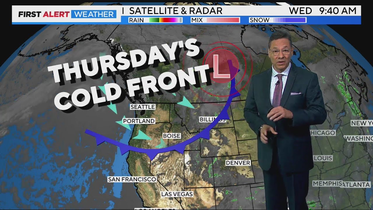 Warm Wednesday leads to a Thursday cool down with rain - YouTube