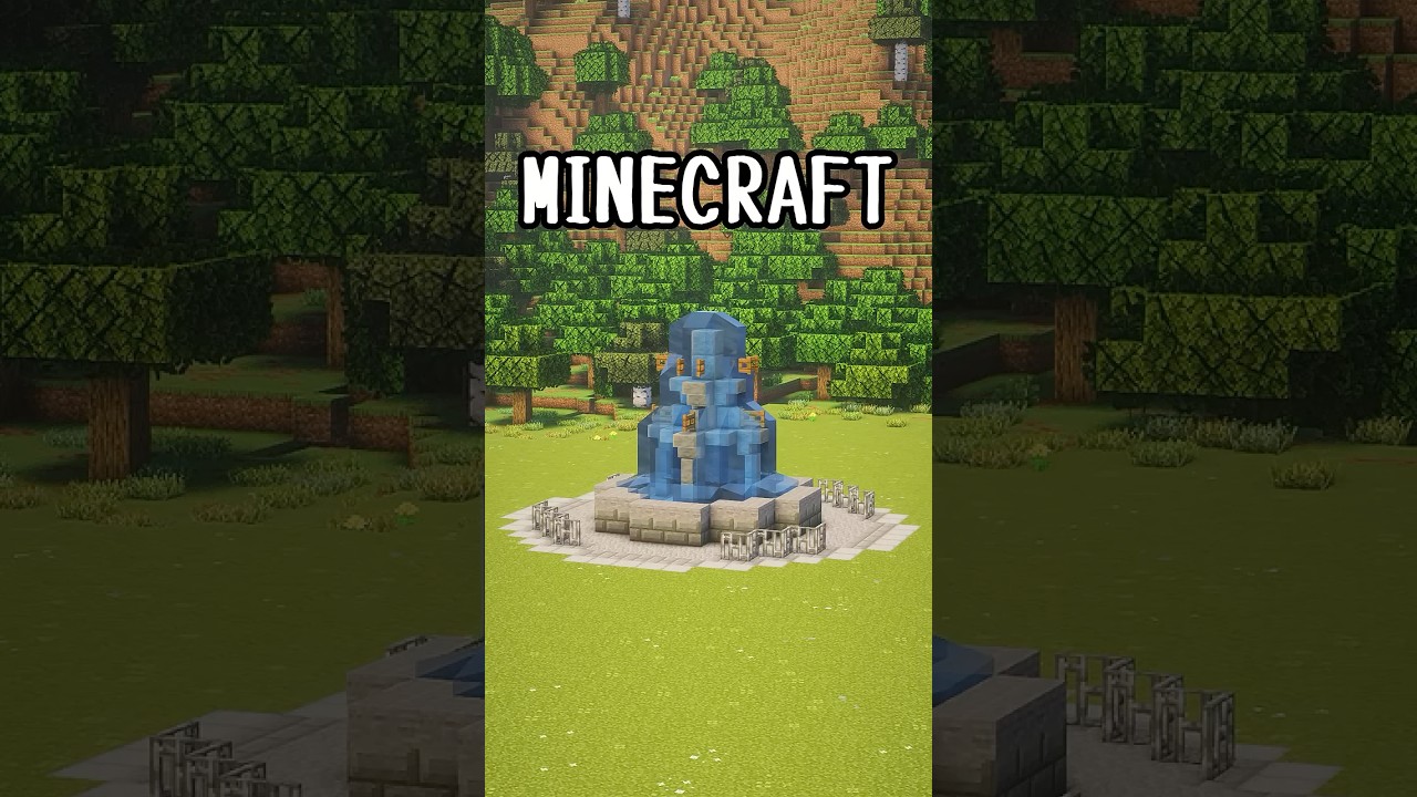 【マイクラ建築】おしゃれな噴水の作り方 #shorts #minecraft #マイクラ #マイクラ建築