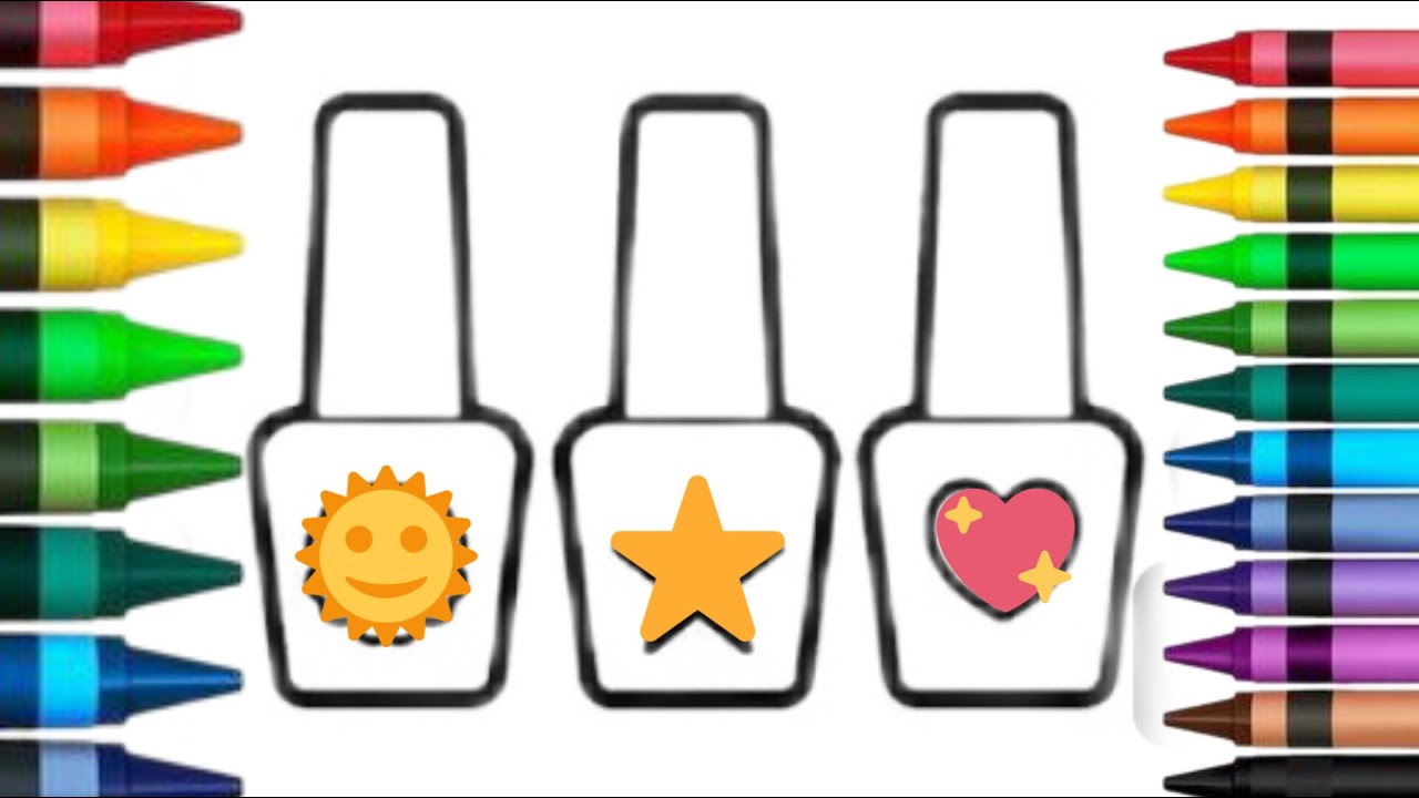how to draw and colour nail polish nail polish drawing draw a