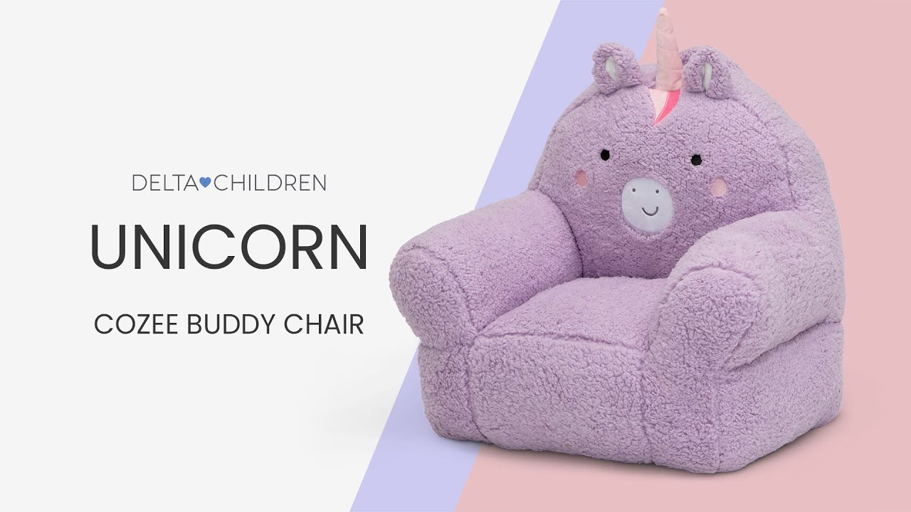 Unicorn Cozee Buddy Chair (by Delta Children) - YouTube