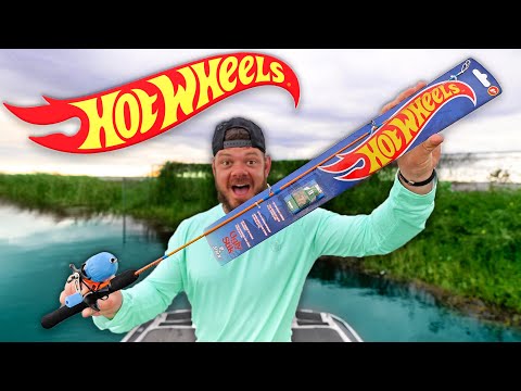 HOT WHEELS Fishing Rod Challenge! (Will it work?) 