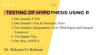 Hypothesis Testing and One-Way ANOVA in R | Z & T test, Chi-Square, Tukey HSD Explained