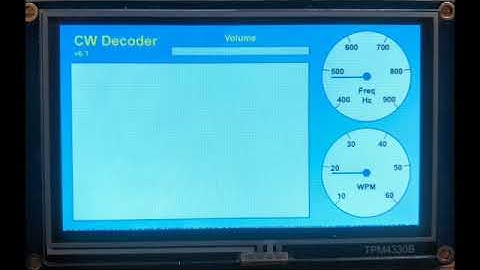 CW decoder on a Nextion display