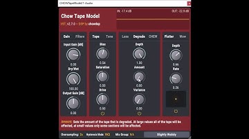 Chow Tape Model by Chow dsp video 3
