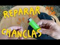 Reparar chanclas en 1min x 0€ / Mechero + clip + Havaianas