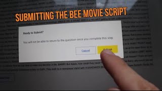 Submitting The Entire Bee Movie Script for My AP Exam
