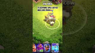 Lvl 9 lightning spell vs max level pekka. Like and subscribe🫶 #coc #gaming #clashofclans #shorts