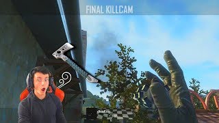 HE HIT THE WINDOW SHOT WITH A TOMAHAWK!