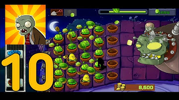 Plants vs. Zombies - Gameplay Walkthrough Part10 - Adventure Roof Level 6 - 10 (iOS,Android)