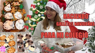 MIS PROFESORES PUNTUAN MIS GALLETAS😱HACIENDO GALLETAS NAVIDEÑAS PARA MI COLEGIO🍪