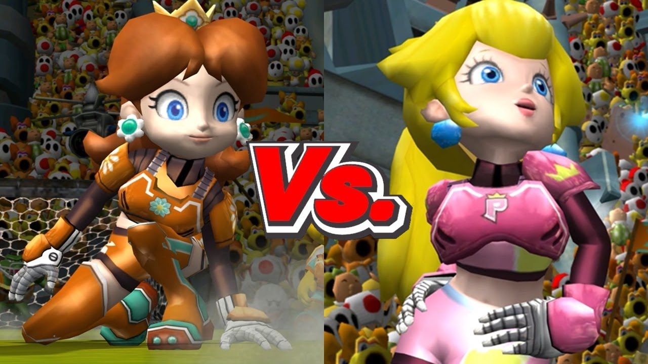 Mario Strikers Charged - Daisy/Koopa Vs. Peach/Toad