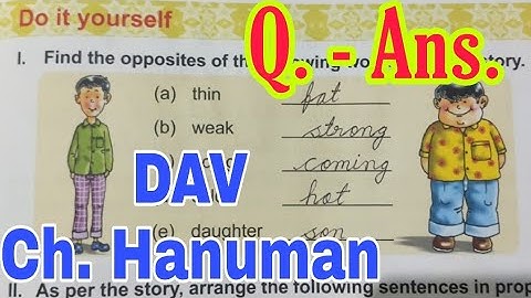 Question- Answers , Hanuman , DAV , Class2  , English , Chapter 16 srb