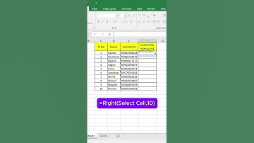 Remove 91 from contact number#excel #microsoftexcel #youtubeshorts #excelformula #advancedexcel