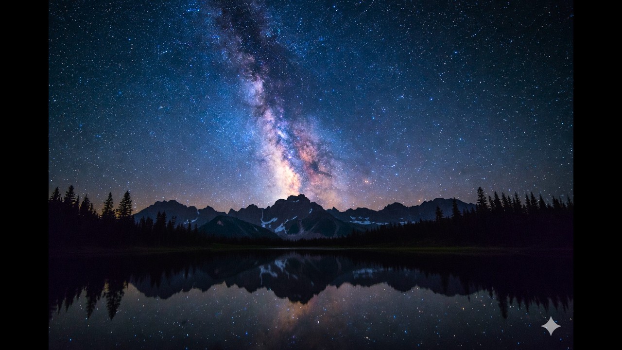 Sleep Under the Stars 🌙 Crystal Healing Music & Night Lake Ambience (1 Hour Deep Sleep)