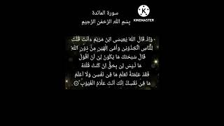 Surah Al Maidah (سورة المائدة) 🌹💐  Aya 116  🌹💐 Sheikh Yusuf Al Aidroos   #🌹💐#