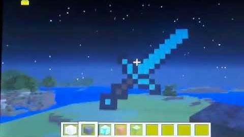Minecraft Xbox 360 edition: How to make a pixel art Diamond sword