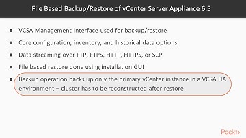 vSphere 6.5 Data Center Essentials: vSphere 6.5 Backup/Restore & Replication Essentials|packtpub.com