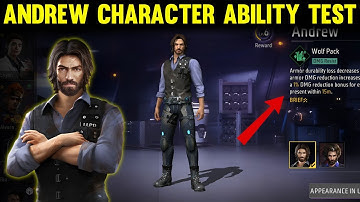 Andrew character ability | Andrew character in free fire ability test | Free fire andrew ability