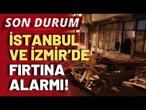 İstanbul ve İzmir'de sağanak ve fırtına hayatı olumsuz etkiledi: Deniz taştı, çatılar uçtu!