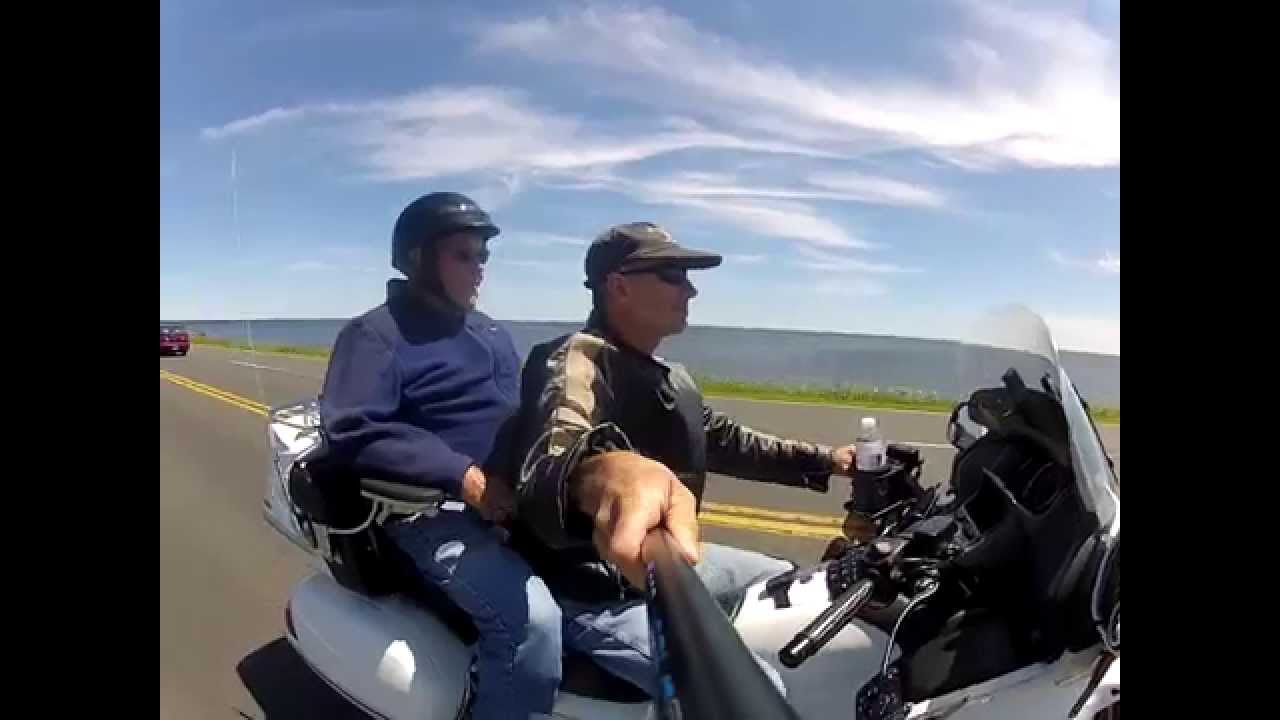 On Motorcycle Mile Lacs Lake