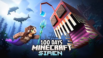 I Spent 100 Days as a SIREN in an Underwater Minecraft World!