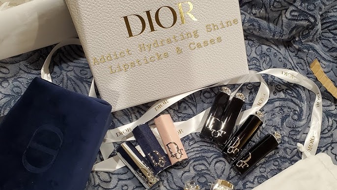 Dior Addict Lipstick Cases: Detailed Review, Dior Beauty Unboxing & Gift  With Purchase Makeup Pouch 