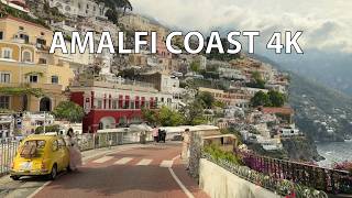 Amalfi Coast Morning Drive - 4K60FPS - Seaside Paradise of Positano & Amalfi Italy