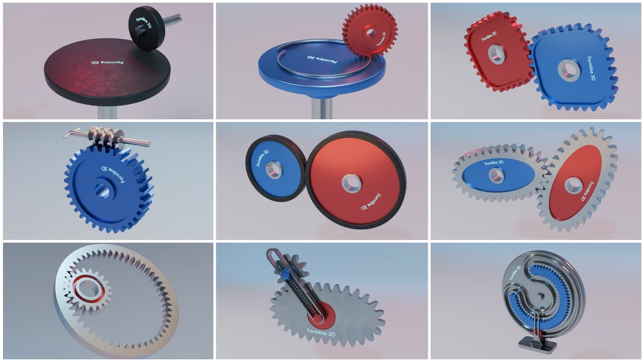 507 Mechanical Movements Vol. 4 (No. 28–36) - 3D Animation - YouTube