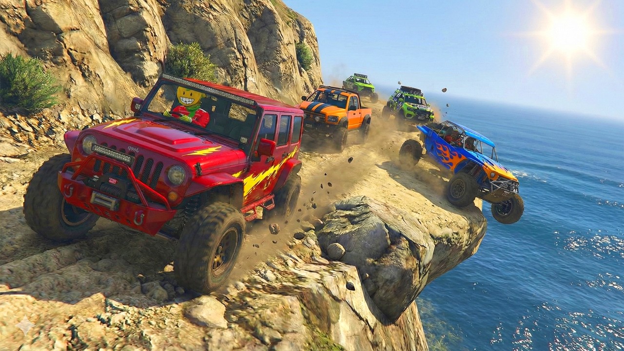 MI PRIMERA VEZ JUGANDO UNA CARRERA EN UN ACANTILADO PELIGROSO!! - GTA 5 ONLINE