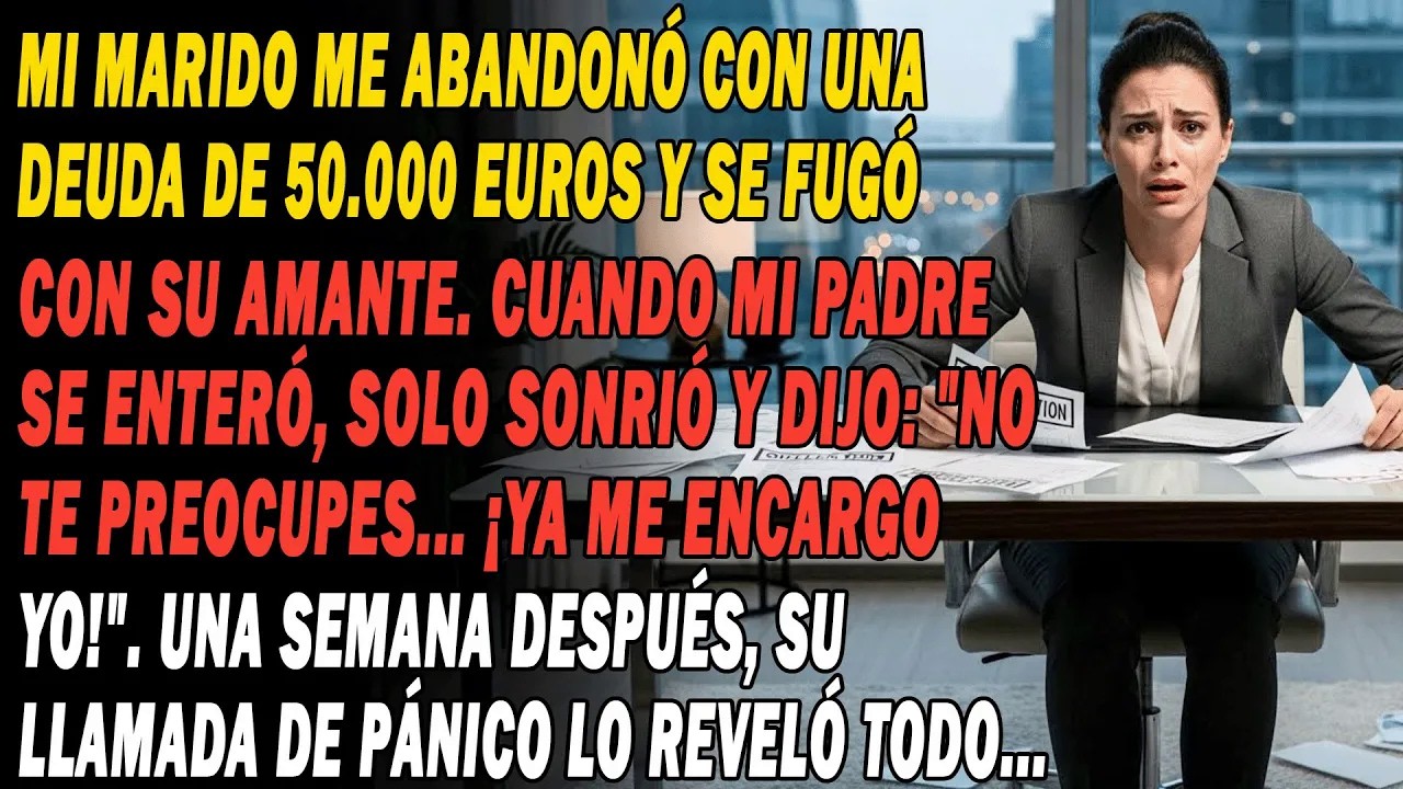 Huyó Con Su Amante,💔Dejándome 50.000€ De Deuda.💸Papá Solo Sonrió：😏＂Tranquila＂. Una Semana Después...