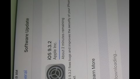 Software Update iOS 9.3.2 Version (13F69) fixes bugs and improves the security of iPhone or iPad