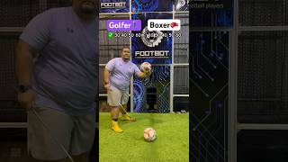 Golfer Vs. Boxer: Reaction Challenge With Escalating Speed On Footbot🔥#Reaction #Challenge