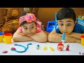 Celina and Hasouna PlayDoh doctor - سيلينا وحسونة معجون دكتور