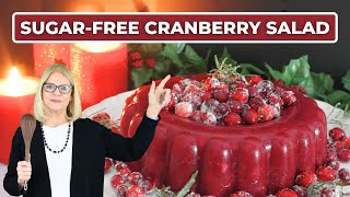 Sugar-Free Cranberry Salad Recipe | Healthy Holiday Gelatin Ring (No Jell-O) | Dr. Joanette