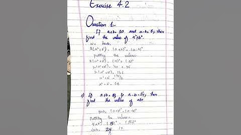 Algebraic expressions and algebraic formulas, chapter 4, Solution Exercise 4.2, class 9th,