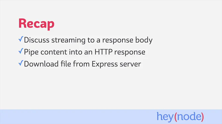 Stream to an HTTP Response with Node.js
